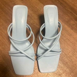 blue zara heels